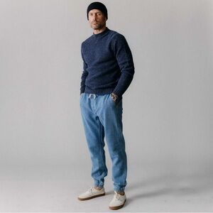 Taylor Stitch - Apres Pant - Men’s Medium Sweat pant Jogger - Blue/Indigo.